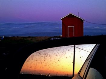 Scenic view of landscape at sunset