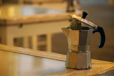 Close-up of coffee on table