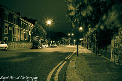 City street at night
