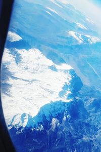 Aerial view of sea and ice