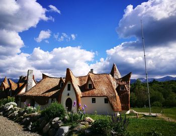 Panoramic view of buildings against sky