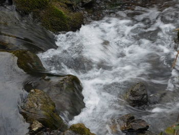 Scenic view of waterfall