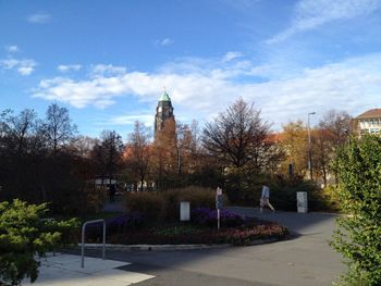 View of building against cloudy sky