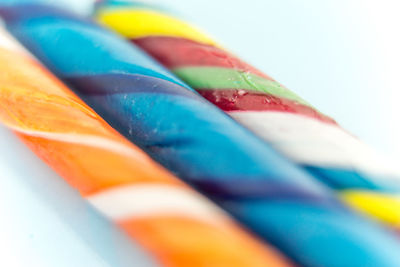 Close-up of multi colored pencils