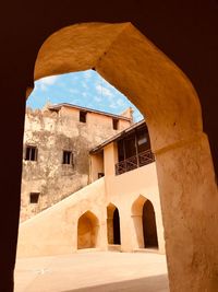 Low angle view of historical building