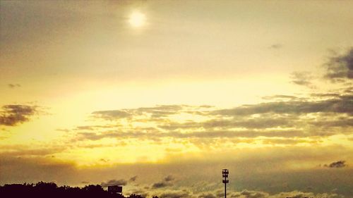 Low angle view of sky at sunset