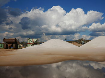 Panoramic view of lake against sky