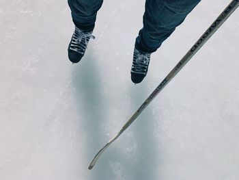 Low section of person on snow