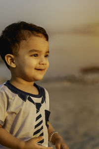 Cute boy on beach