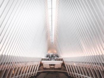 High angle view of escalator