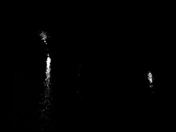Reflection of trees in water at night