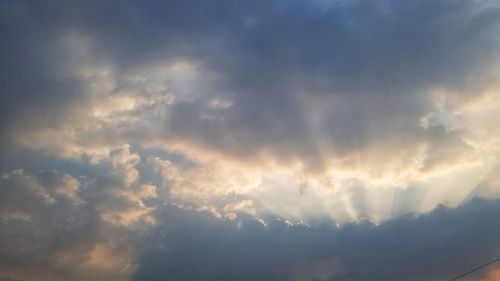 Low angle view of storm clouds in sky