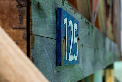 Close-up of graffiti on wall