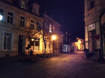 Street lights in city at night