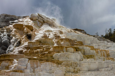 View of rock formation against sky