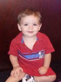 Portrait of cute girl smiling