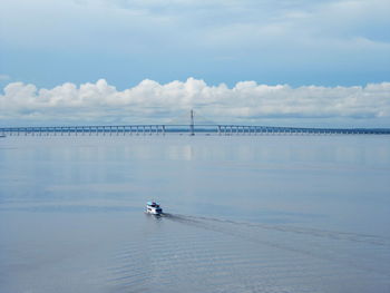 Scenic view of river against sky