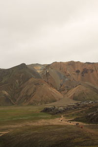 Scenic view of desert against sky