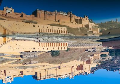 Buildings against blue sky