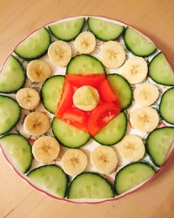 Full frame shot of fruits in plate