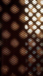 Full frame shot of patterned metal