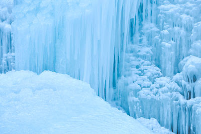 Close-up of snow covered land