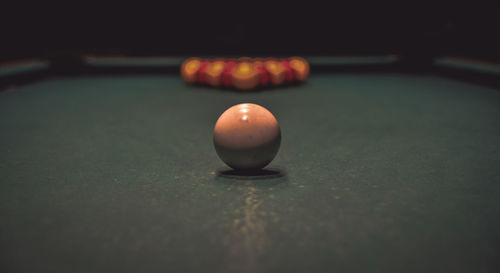 Close-up of water on table