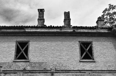 Low angle view of building against sky