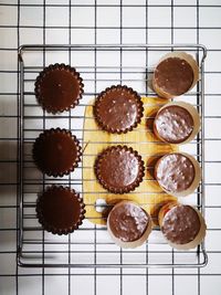 Directly above shot of cupcakes