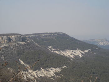 Scenic view of landscape against clear sky