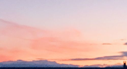 Scenic view of dramatic sky during sunset