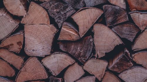 Full frame shot of firewood