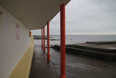 View of empty beach against sky