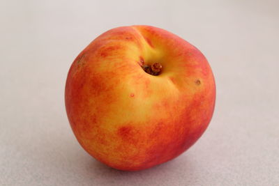 High angle view of apple on table