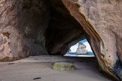 View of archway in cave