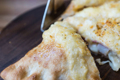 Close-up of bread in plate