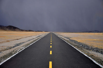 Road passing through a desert