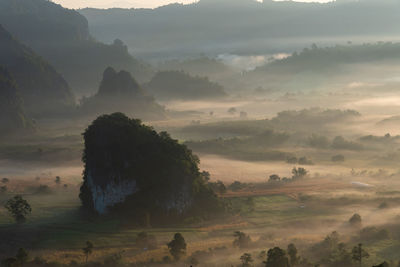 Morning view at phu lang ka , phayao, thailand.