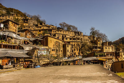 View of city against clear sky