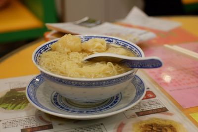 Close-up of served food