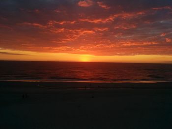 Scenic view of sunset over sea