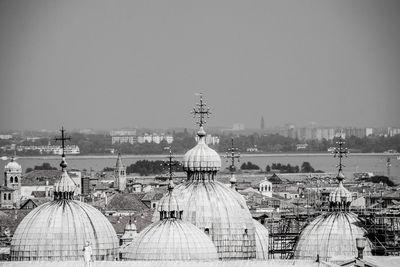 City against clear sky