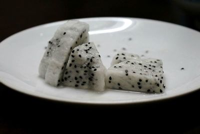 Close-up of dessert in plate