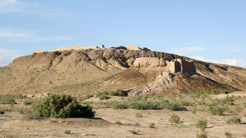 Scenic view of desert against sky