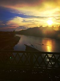 Scenic view of sunset over sea