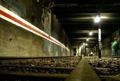 Railroad track passing through tunnel