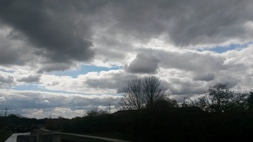 Scenic view of landscape against cloudy sky