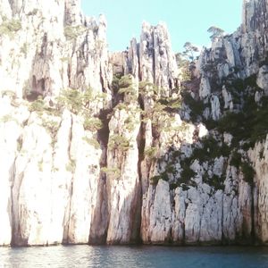 Rock formations in sea