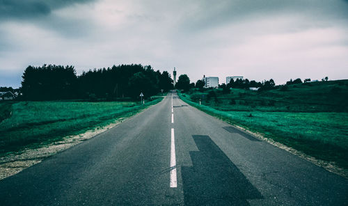 Road against sky