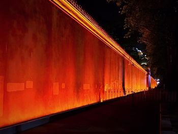 View of illuminated bridge at night